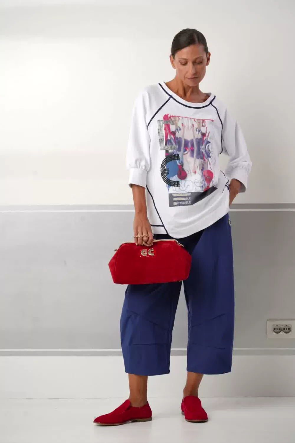 Bluza z printem i culotty — zdjęcie 1